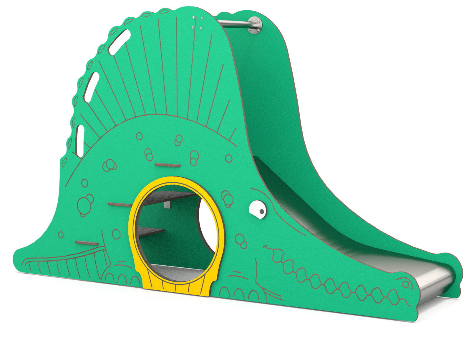 voorbeeld Darts Verbeelding 2901 Glijbaan krokodil - Arkema Speelvoorzieningen