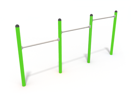 1117-GR regenboogduikelrek met 4 groene palen 1117-GR regenboogduikelrek met 4 groene palen