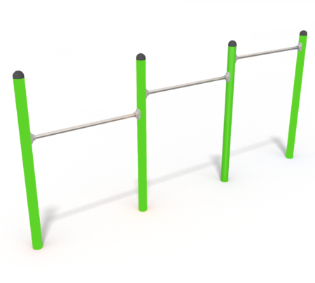 1117-GR regenboogduikelrek met 4 groene palen 1117-GR regenboogduikelrek met 4 groene palen