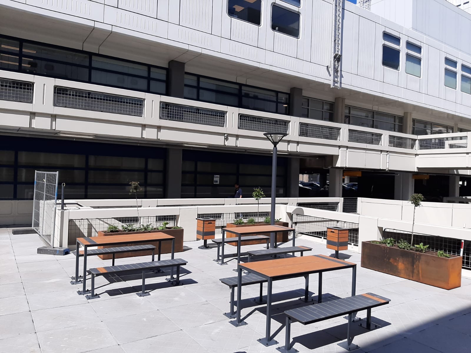 Picknicksets en afvalbakken