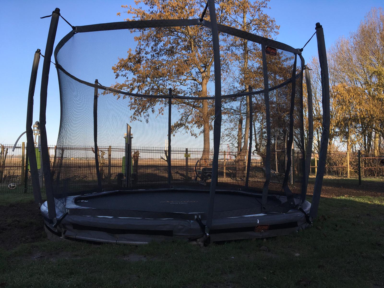 Inground trampoline ø 365 cm met veiligheidsnet