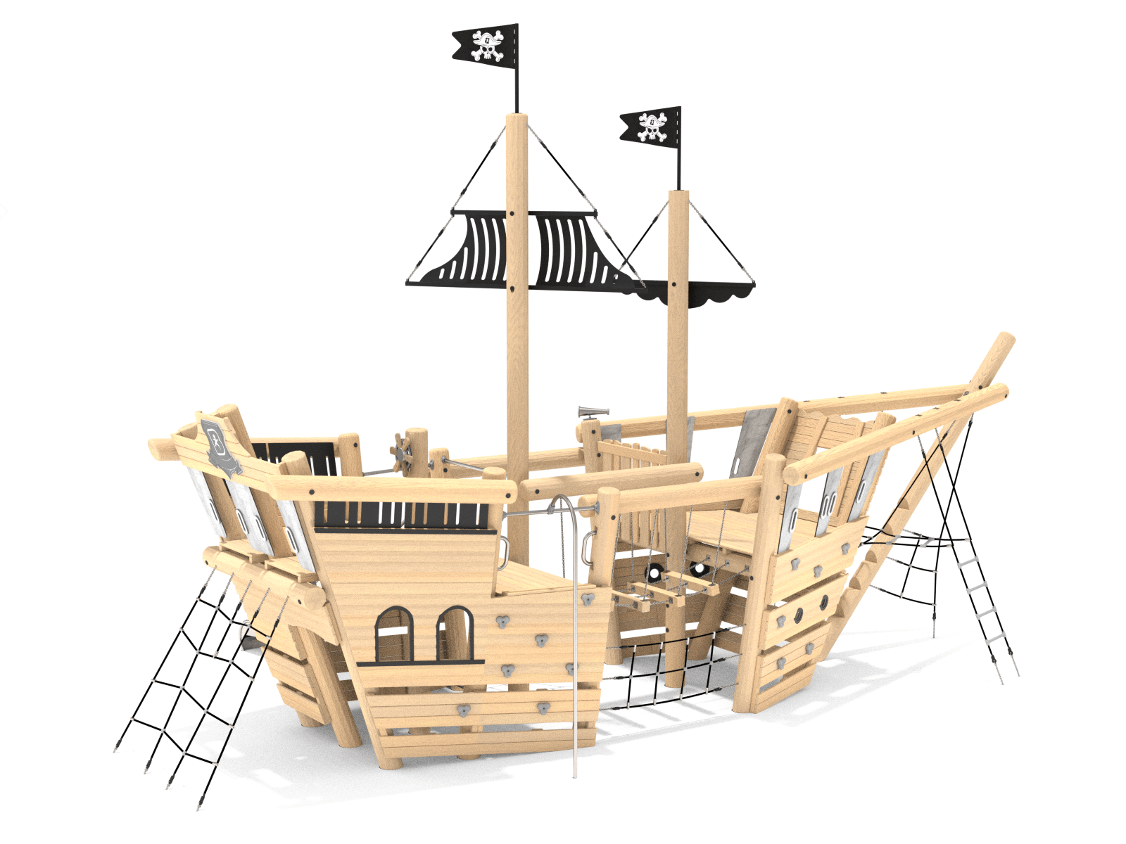 voorwoord Eentonig toren Robinia Piratenboot Tweemaster - Arkema Speelvoorzieningen