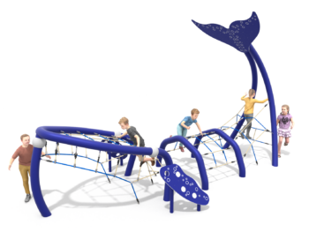 Metalen speeltoestel giant whale