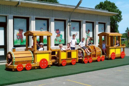 Locomotief met wagons