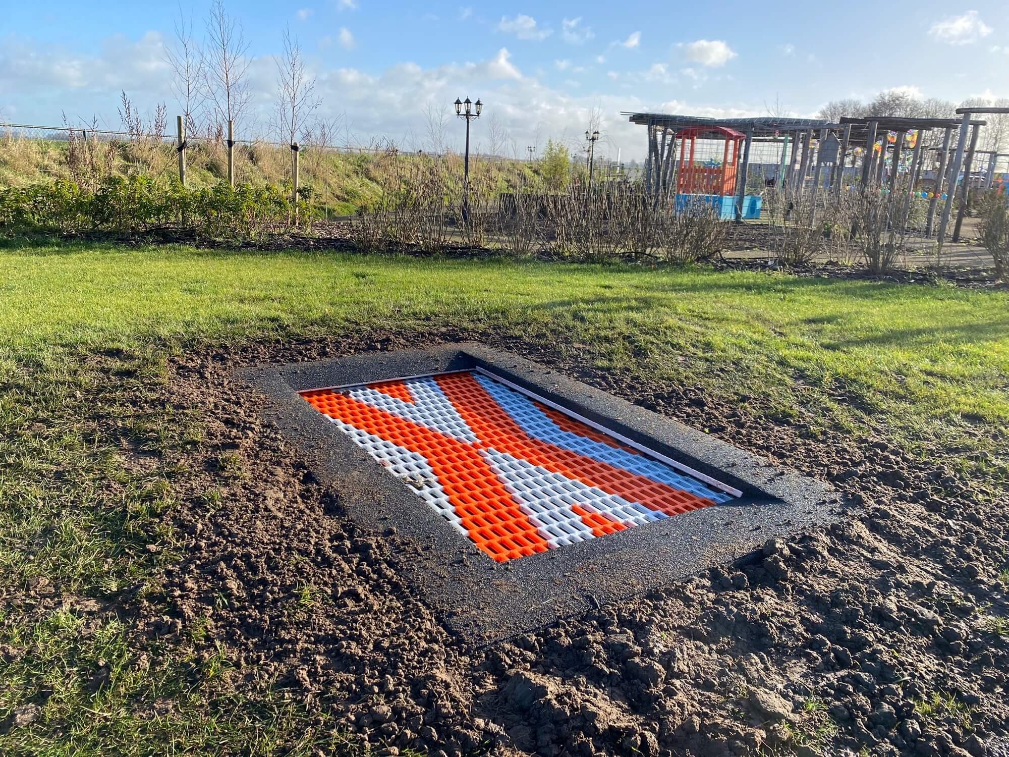 Inground trampoline rechthoek