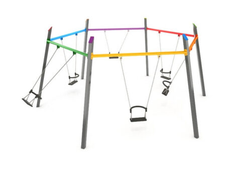 Zeshoekschommel metaal