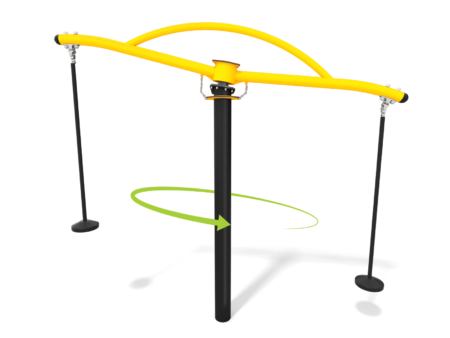 Dubbele draaischommel metaal