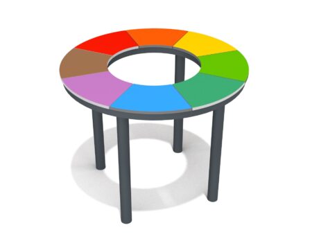 Regenboogtafel rond