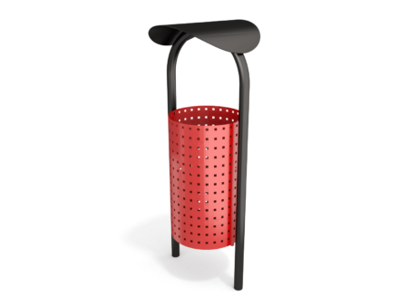 Kantelbare metalen afvalbak met afdak