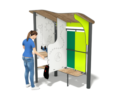 Prieel met verschoontafel