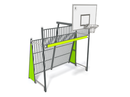 Voetbaldoel met basket