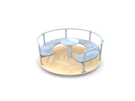 Robinia draaimolen met bank