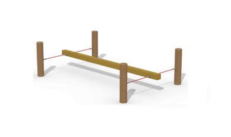 Buffalo Bill houten evenwichtsbalk