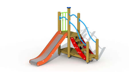 Assepoester houten speeltoestel