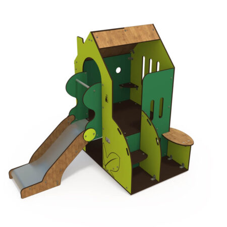 Speelhuisje met glijbaan