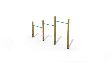 Houten duikelrek 3-delig