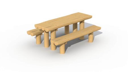 Tafel met twee banken