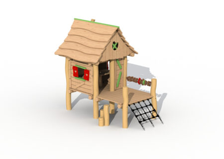 Robinia Houthakkershutje met terrasje