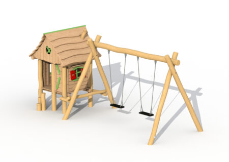 Robinia Houthakkershutje met kleine schommel