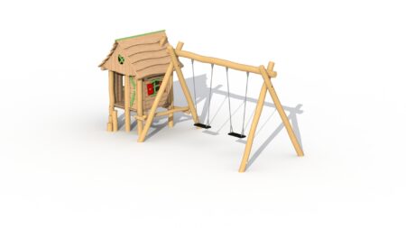 Robinia Houthakkershutje met kleine schommel