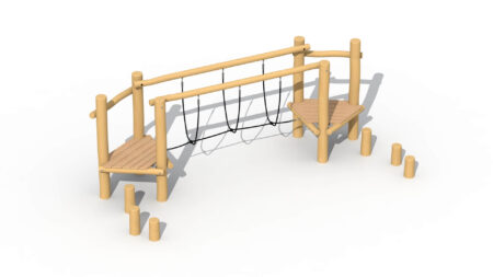 Behendigheidsparcours touwbrug