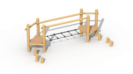 Behendigheidsparcours looptouwbrug