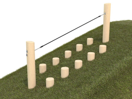 Robinia heuvelleuning met stappalen