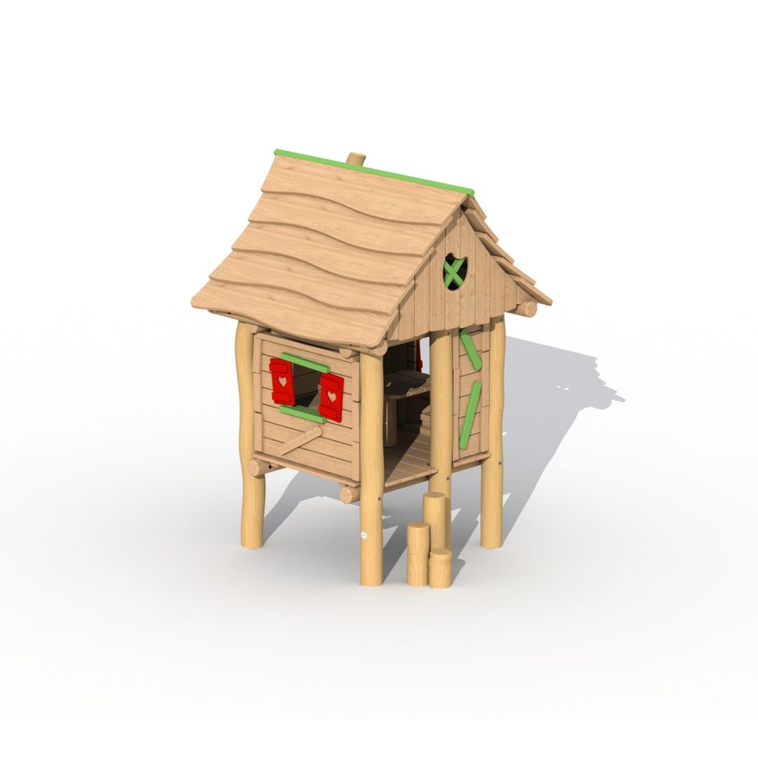 Robinia houthakkershutje met stappaaltjes Robinia houthakkershutje met stappaaltjes