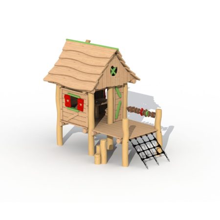 Robinia houthakkershutje met terrasje