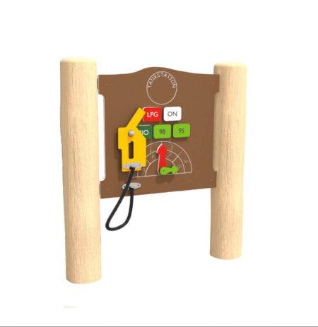 Robinia spelpaneel tankstation