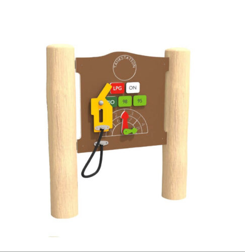 Robinia spelpaneel tankstation