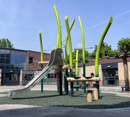 Speeltoestel Olympe met glijbaan en duikelrek Speeltoestel Olympe met glijbaan en duikelrek