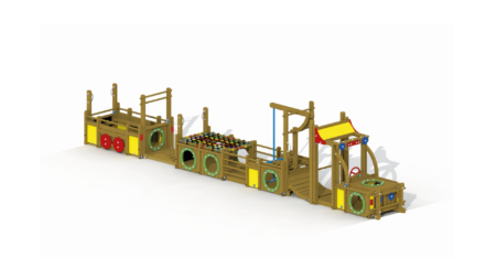 Truck met aanhangwagen