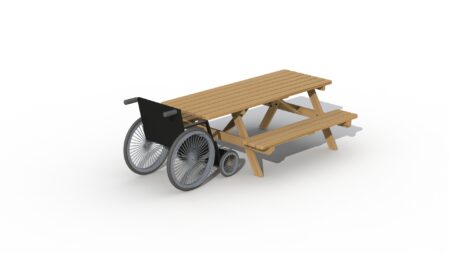 Picknicktafel rolstoelvriendelijk