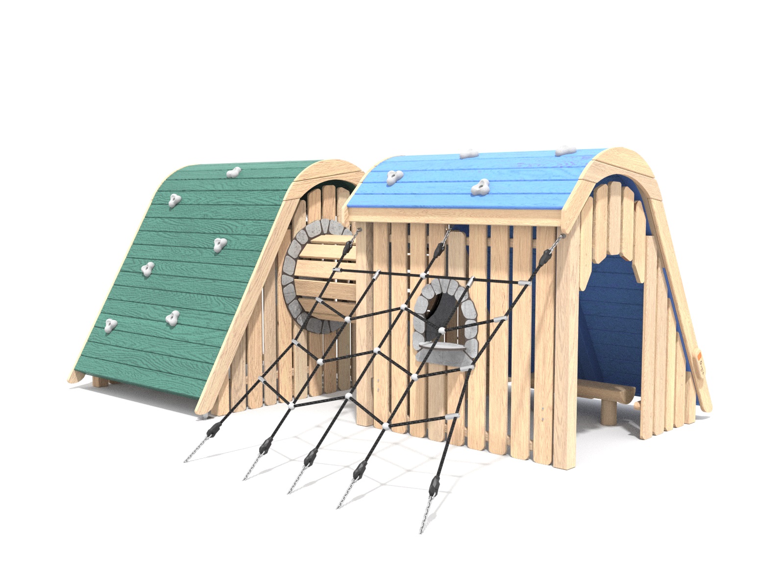 Robinia speelhuisje duo Tube