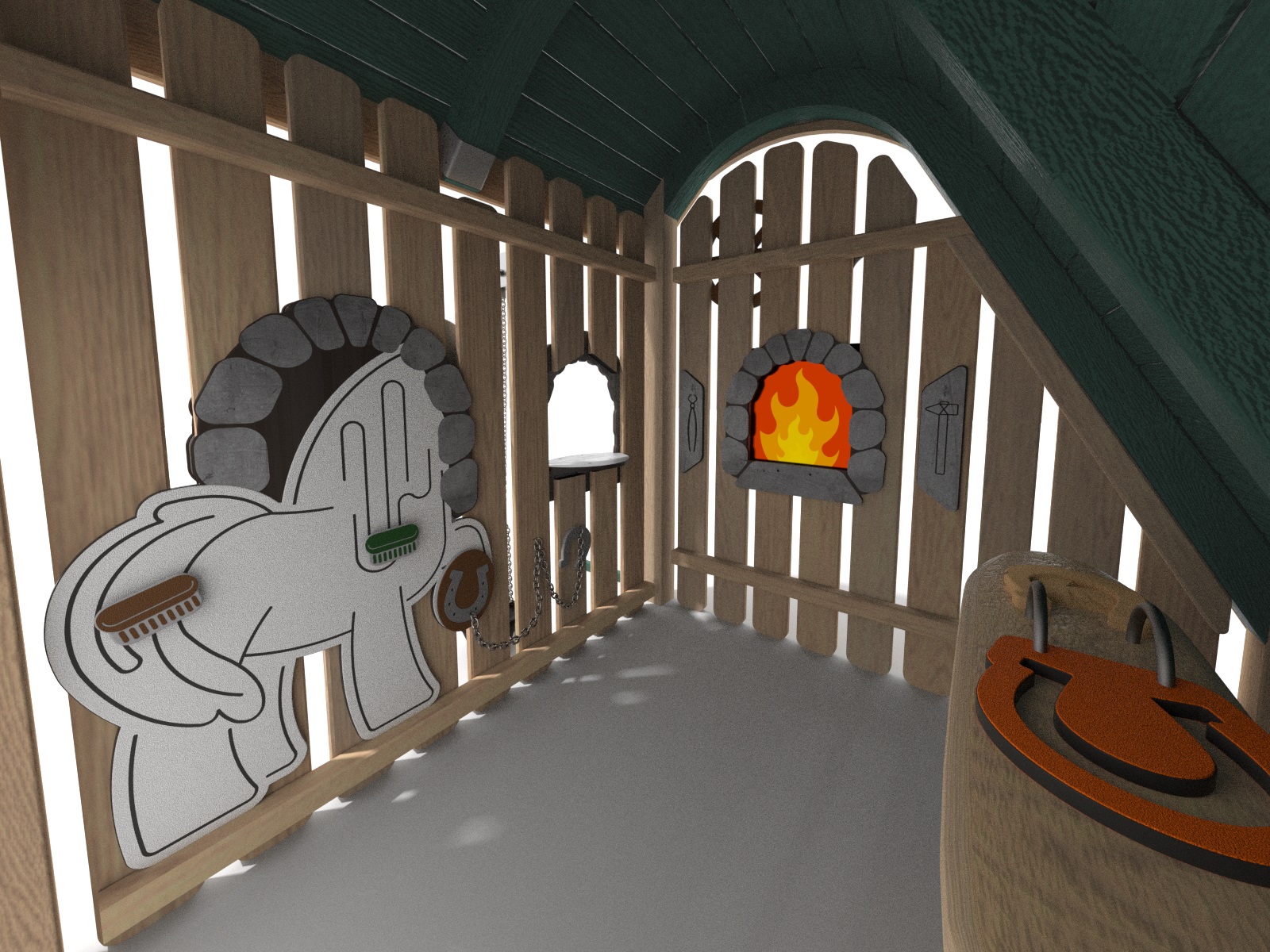 Robinia speelhuisje hoefsmederij