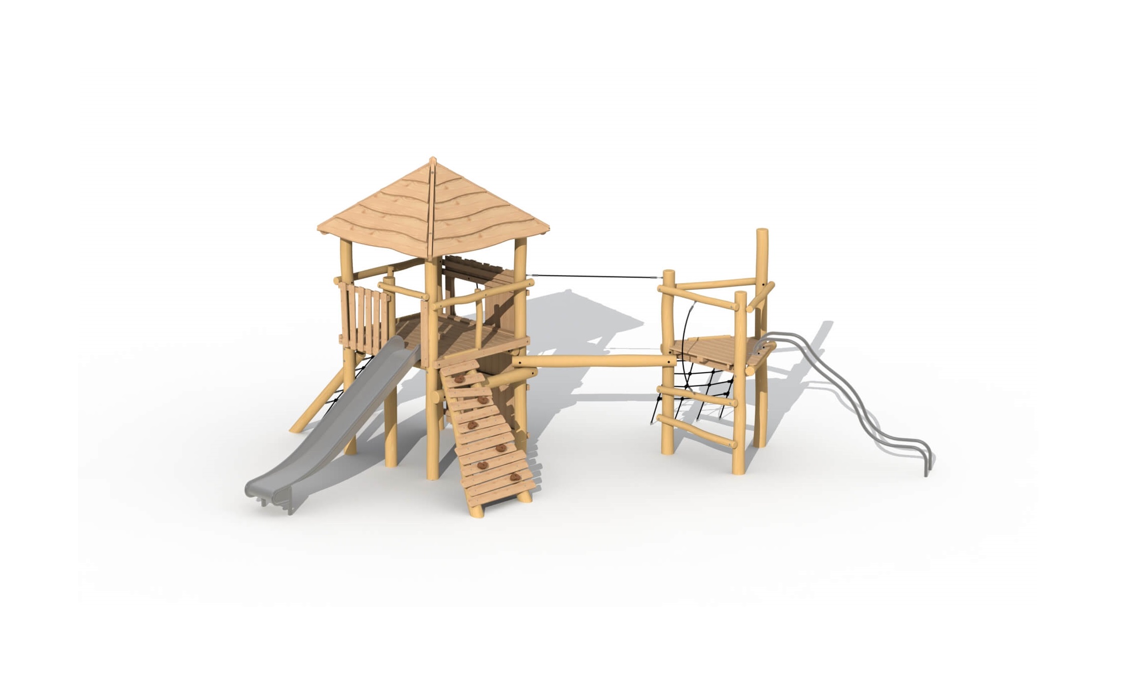 Robinia Tovertoren met loopbalk Robinia Tovertoren met loopbalk