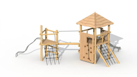 Robinia tovertoren met loopbalk Robinia tovertoren met loopbalk