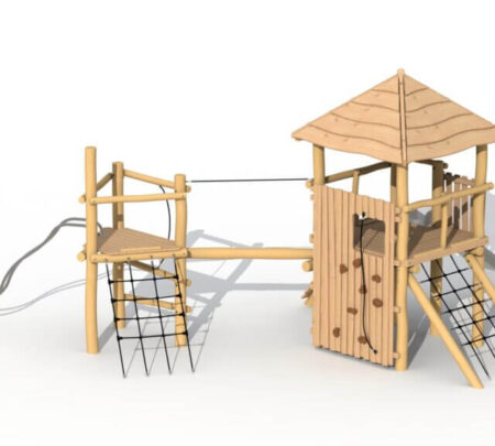 Robinia tovertoren met loopbalk Robinia tovertoren met loopbalk