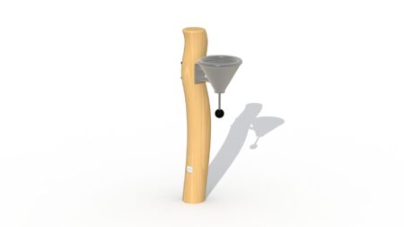 Zandtrechter met paal