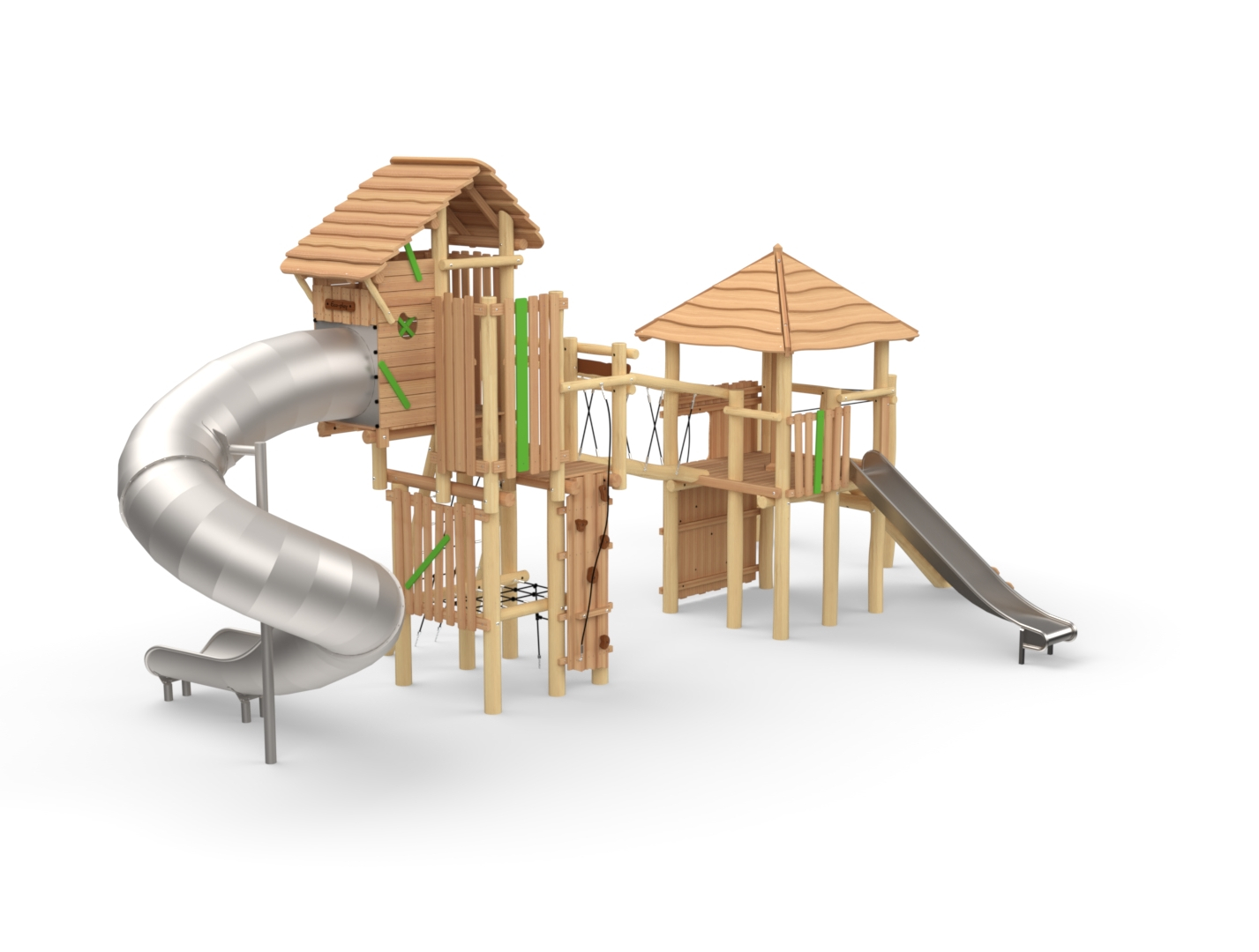 Robinia Mix-Ridderburcht balans met spiraalglijbaan Robinia Mix-Ridderburcht balans met spiraalglijbaan