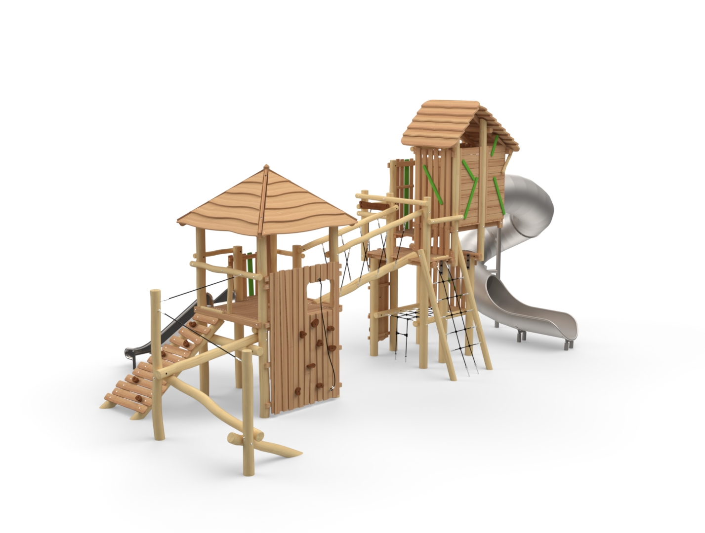 Robinia Mix-Ridderburcht balans met spiraalglijbaan Robinia Mix-Ridderburcht balans met spiraalglijbaan