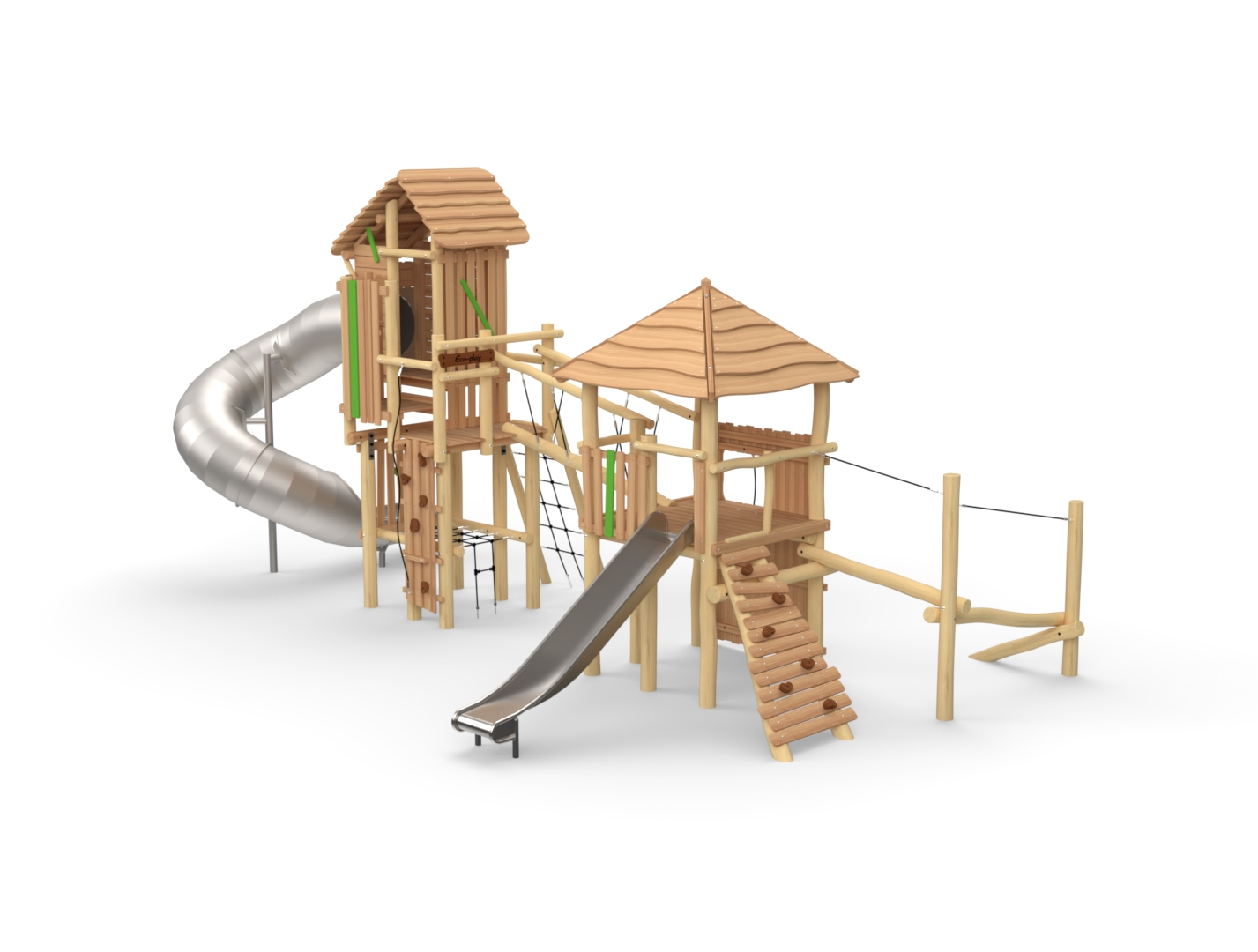 Robinia Mix-Ridderburcht balans met spiraalglijbaan Robinia Mix-Ridderburcht balans met spiraalglijbaan