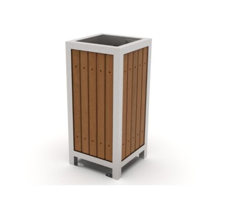 Houten afvalbak