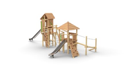 Robinia Mix-Ridderburcht Balans met hoge glijbaan Robinia Mix-Ridderburcht Balans met hoge glijbaan