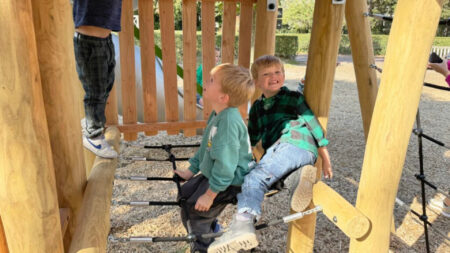 Robinia Mix-Ridderburcht balans met hoge glijbaan Robinia Mix-Ridderburcht balans met hoge glijbaan