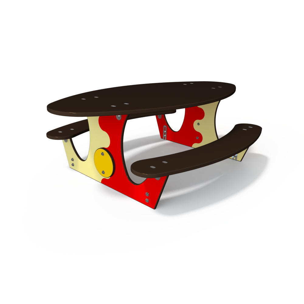 Picknickbank ovaal Picknickbank ovaal