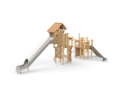 Robinia Maxi-Ridderburcht met kokerglijbaan Robinia Maxi-Ridderburcht met kokerglijbaan