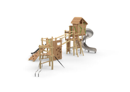 Robinia Maxi-Ridderburcht met spiraalglijbaan Robinia Maxi-Ridderburcht met spiraalglijbaan