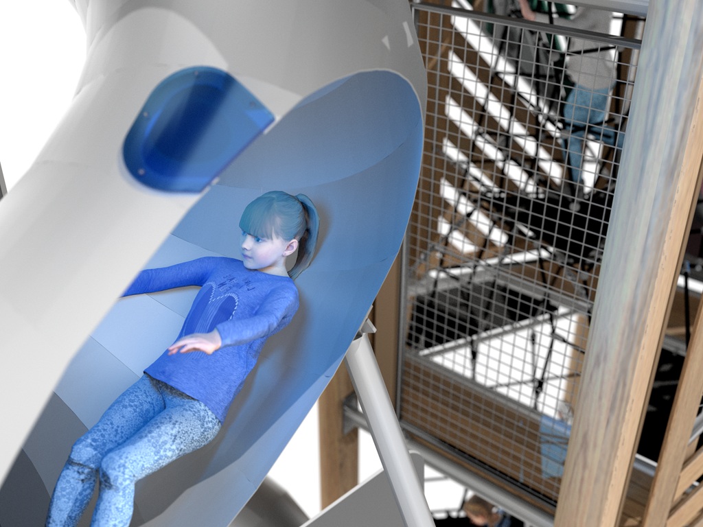 Robinia klimtoren – Glijbaan Robinia klimtoren – Glijbaan